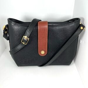 Philippe Charriol vintage leather Black and Brown Crossbody Bag